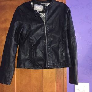 Black leather jacket